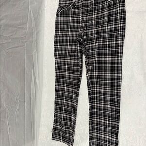 Joe Benbasset womans Black and White Checkered leggings size xl